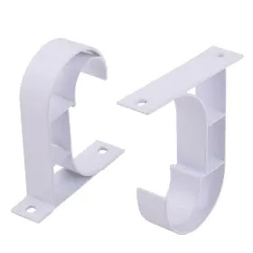 Piccocasa 609876267373 Window Drapery Ceiling Hanging Holder Wall Curtain Rod Bracket2 Pcs Fits 1 Inch
