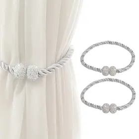 Plantureco 764690236742 Bling Magnetic Curtain Tiebacks Decorative Holdbacks Crystal Tie Ba