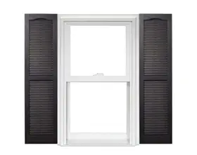 Ps-vbl15x35bl Polaris Homeside Open Louver Vinyl Shutters 1 Pair 14.5 Inch W X 35 H Black