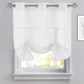 Pony Dance 768837424429 Tie Up Curtains - Bathroom Window Curtain Small Ballon Shade Valan