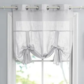 Vcpdusvgmtu4sd1-4254v08 Pony Dance Tie Up Curtains For Windows - Sheer Drapes Length Adjustable Silve