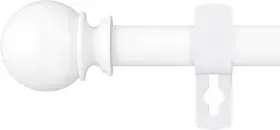 0263 Poskena White Curtain Rods For Windows 28 To 48 Inch 5/8 28-48 1 Pack