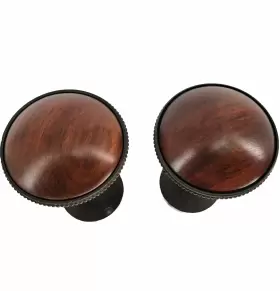 2771673 Pottery Barn Library Holdbacks Wood And Bronze 3 Inch X5 Curtain Hold Backs
