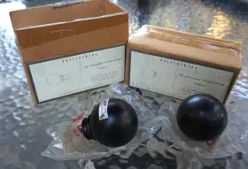 7154883 Pottery Barn Ball Finials Antique Bronze Finish Small .75 Inch Diam Set Of 4 - New