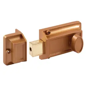 B000bd5eei Prime-line Premium-line U 9956 Single Cylinder Rim Deadlatch Diecast Brass Night Lock 2 Key