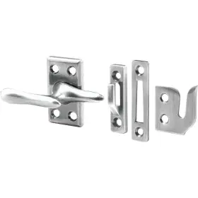 H-4158 Prime-line Satin Nickel Casement Window Lock With Keepers H 4158