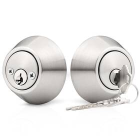 Probrico B0bg23r1ny Keyed Alike Satin Nickel Double Cylinder Deadbolt 2 Side Both