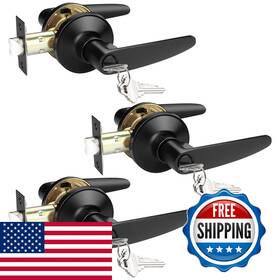 Probrico B0d1xzy2xt 3 Pack Entrance Door Levers Lock In Black Combo Entry