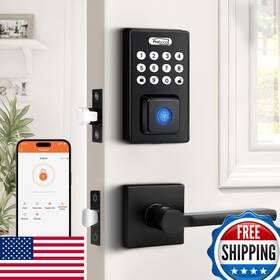 Probrico B0dln4sqmq Smart Door Lock For Front Keypad Handle Lever Fingerprint