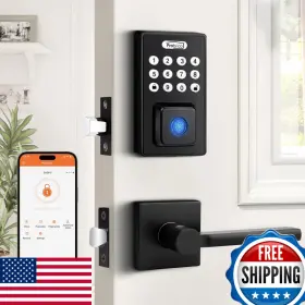 B0dln4sqmq Probrico Smart Door Lock For Front Keypad Handle Lever Fingerprint