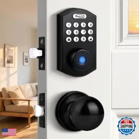 B0f6m2ckg2 Probrico Smart Fingerprint Deadbolt Door Knob For Front Keyless Entry