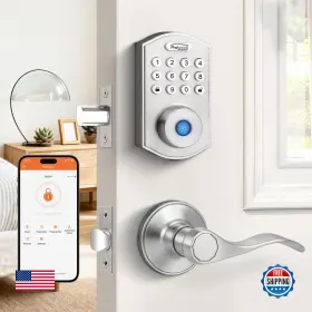 B0g2kyqjbh Probrico Smart Door Lock Satin Nickel Keyless Entry Keypad
