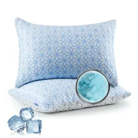 Mfp84012 Puredown Bed Pillows Queen Size Set Of 2 Cooling Pillow Memory Foam Pilows Pack Adj