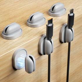 Puretor Da036 6 Pack Magnetic Cable Clips Adjustable Cord Holder For Under Desk Mana