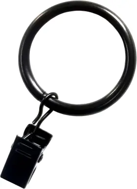 Qfs 711181139327 Black Curtain Rings With Clips Shower Hooks 36pcs Drapery