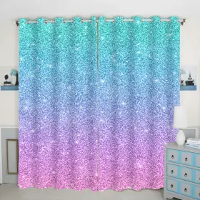 Hmmi-7 Qh Multi-colored Background Window Curtain Panels Blackout Bedroom Li
