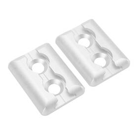 Qiilu B0dv5fwggk Pair Of Square L Track Anchor Points Aluminum Alloy Tie Down Point