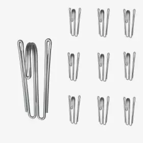 Qingniao 445025145146 60 Pcs Stainless Steel Curtain Hooks Drapery W Shape Hook