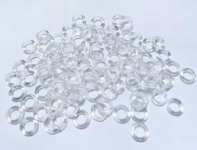 Qinizx 048518727521 Clear Roman Blind Curtain Rings 1/2inch Transparent O Plastic Fo