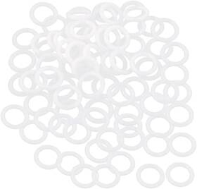 Qinizx 048518727545 100 Pieces White Roman Blind Curtain Rings 5/8 Inch 16mm O-rings Plastic For