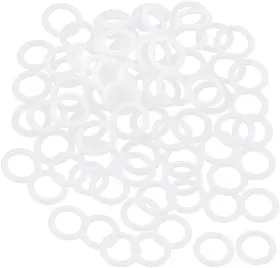 Qinizx 048518727545 100 Pieces White Roman Blind Curtain Rings 5/8 Inch 16mm O-rings Plastic For