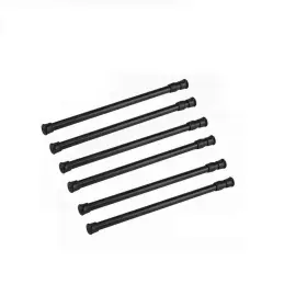 Qinnsou 675663083402 6 Pack Tension Rods Adjustable Spring Steel Cupboard Bars Curtain Ro