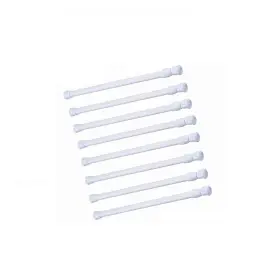 Qinnsou 754429000010 8 Pack Spring Curtain Tension Rods 15.7-28 Inch Cupboard Bars Tensions