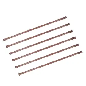 Qinnsou 754429000355 6 Pack Spring Tension Curtain Rod 23.6-43.3 Inches Rods Cupboard Bar