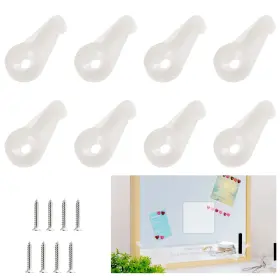 Gb220307-804 Qjaiune 60 Pack Glass Window Clips White Retainer Door Holder Cabinet Pa