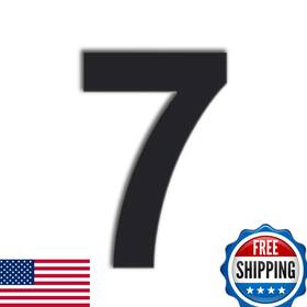 Qt Home Decor B076cvwv1p Quart Modern House Number - 6 Inch Black Stainless Steel 7
