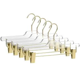 8020-gl Quality Hangers Lucite Acrylic Clear Skirt Pants Trousers Bottom With Adjusta