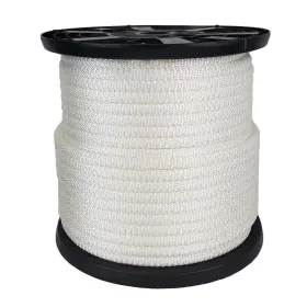 Quality Nylon Rope 617268262622 1/2 Inch White Dacron Polyester - 250 Foot Spool Solid Braid Industr