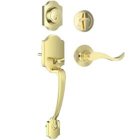 Rafeciee B0fs7t8xjt Front Door Handle And Deadbolt Set Gold Lock Exterior