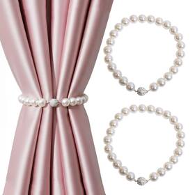 Rahmtown Rahm-cl-01 Pearl Curtain Tiebacks Magnetic Magnet Tieback For 2 Pack Curtains Ti