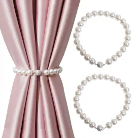 Rahm-cl-01 Rahmtown Pearl Curtain Tiebacks Magnetic Magnet Tieback For 2 Pack Curtains Ti