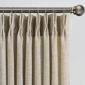 Rc-hzcl-14beige-42120 Rain City Beige Sheer Curtains 120 Inches Long With Pinch Pleat Back Tab Pleated Drapes