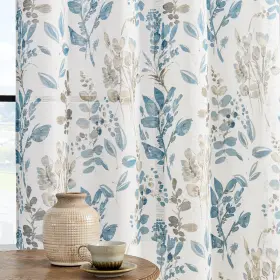 Ro23002-m02 Ravorrato Semi Sheer Curtains 84 Inches Long Light Filtering Floral For Living