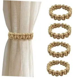 Kg000421a Rddconkit Curtain Tiebacks Elegant Leather Holdbacks Braided
