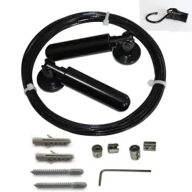 R2626 Refila Wall Mount Curtain Rod Set For Art Display With 24 Metal Clips 5 Meters Han