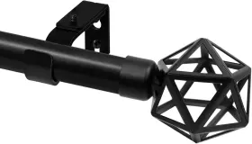 Ref-a91-28-48-blk Refrze Curtain Rod Black For Windows 28 To 48 28-48 Inches