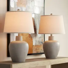 Regency Hill 445002046060 Glenn Rustic Country Cottage Style Table Lamps 27 Inch Tall Set Of 2 So