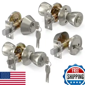 B01mctqljm Reluen Set Of 2 Mobile Home Door Lock Exterior Keyed Knobs