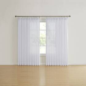 Renaissance Simpl-whit9663 Home Fashion Simplicity Sheer Pinch Pleated Drape Pair Elega