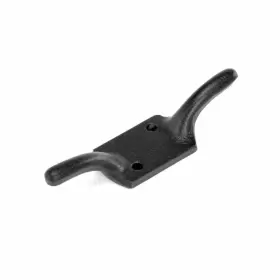 15848 Renovators Supply Manufacturing Wrought Iron Window Cleat Hook Black 4 Inch H
