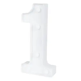 B0by8tw82x Restaurantware Illumify 7.1 X 1.2 8.7 Inch Light Up Number 1 Durable Marquee