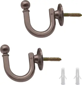 Rierdge 313043681663 Antique Bronze Curtain Tiebacks - 2 Pack Wall-mounted Drapery Holdbacks