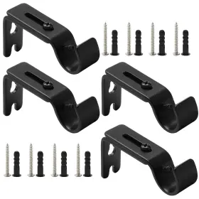 B09bd2q2yy Rierdge 4 Pcs Heavy Duty Adjustable Curtain Rod Brackets 5/8 To 3/4 Inch Diameter Ho