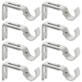 Sdd0728010 Rierdge 8 Pcs Heavy Duty Adjustable Curtain Rod Brackets 3/4 To 1 Inch Diameter Hold