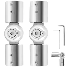 Sdd0728012 Rierdge 2 Pcs 1 Inch Corner Curtain Rod Connector Heavy Duty Window Corn