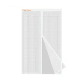Risareyi 771013242580 Fiberglass Magnetic Screen Door Actual Size 36 Inch X77 White Bugs Net Thicker M